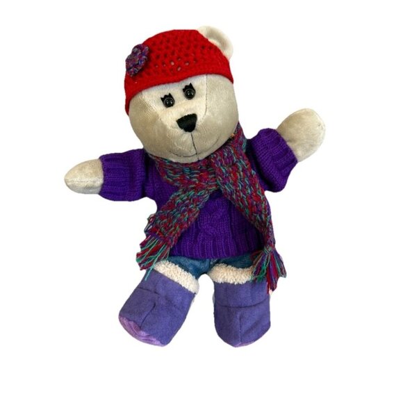 2006 Starbucks 52nd Winter Girl Holiday Bearista Bear 10" Plush w/ Coat & Scarf - Picture 1 of 7